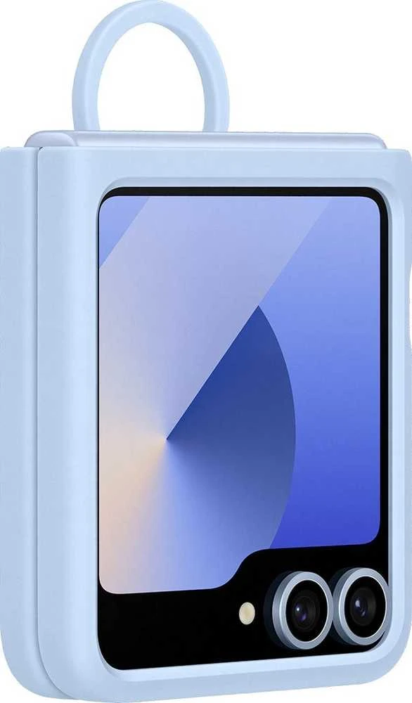 Samsung Galaxy Flip6/Flip7 FE Silikoninis dėklas with Ring Mėlyna