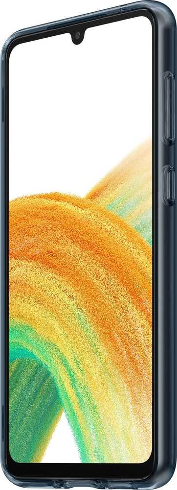Dėklas Samsung Galaxy A33 5G silikoninis dangtelis su plonu dirželiu Juodas