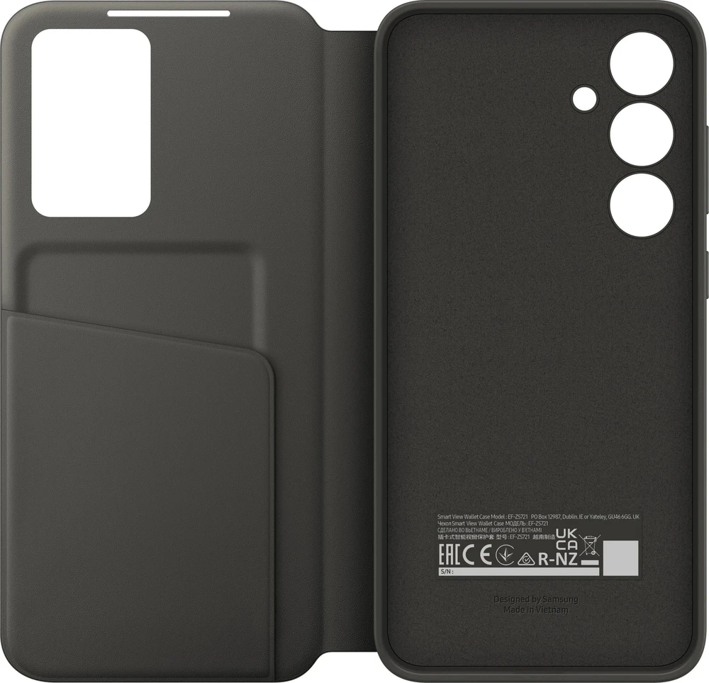 Telefono dėklas Samsung Galaxy S24 FE Smart View, juodas