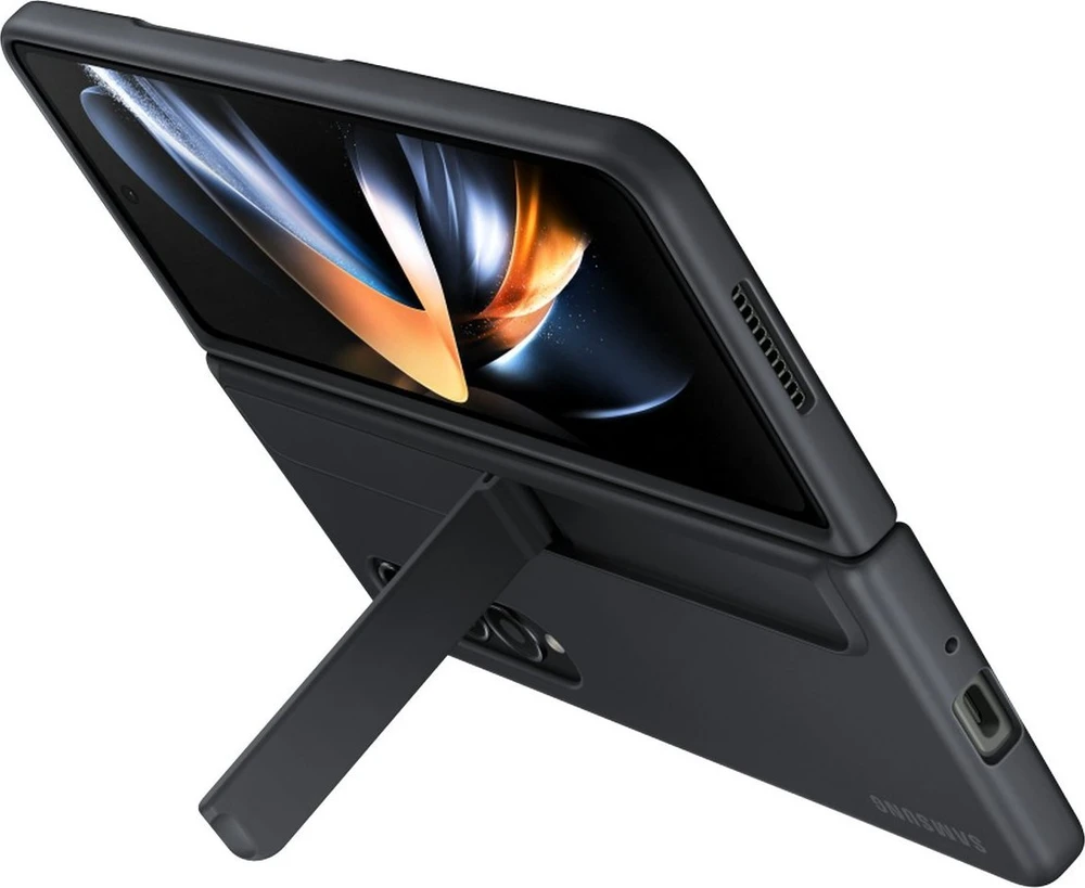 Dėklas OF93PCBE Standing Cover with Pen for Samsung Galaxy Fold 4, Juodas (Juodas)