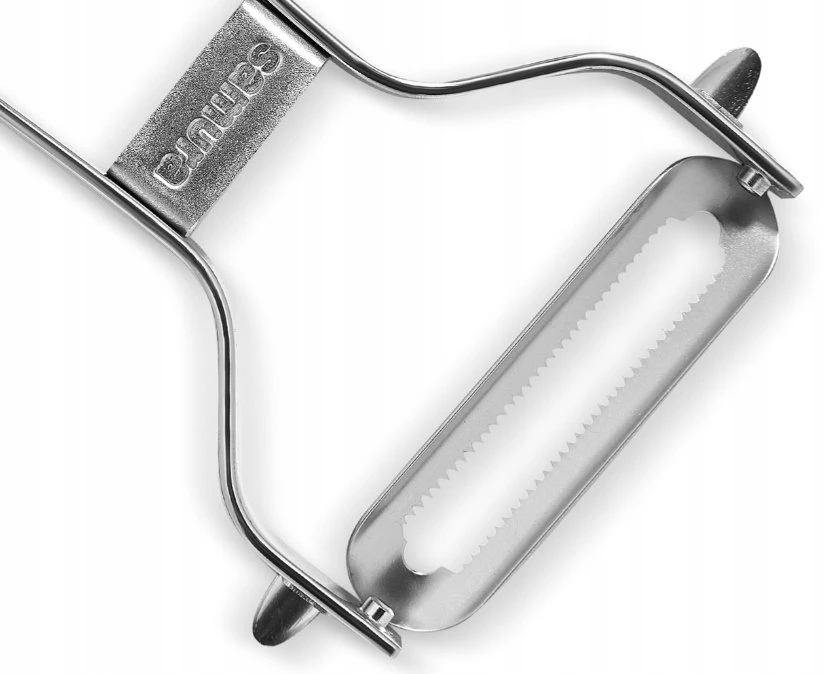 Samura Sharp & Effortless metalinis daržovių skustuvas su dantytais 61 mm peiliais iš japoniško plieno sidabro