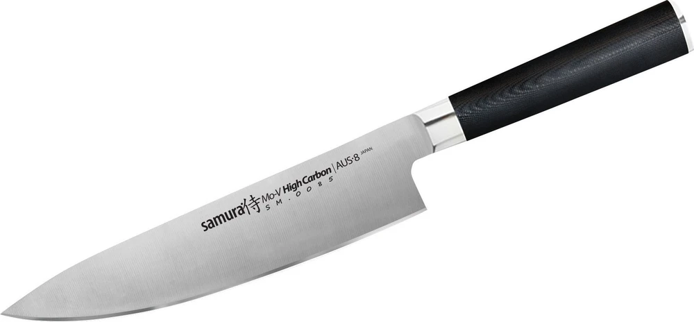 Samura MO-V universalus šefo peilis 8"/200mm iš AUS 8 japoniško plieno 59 HRC