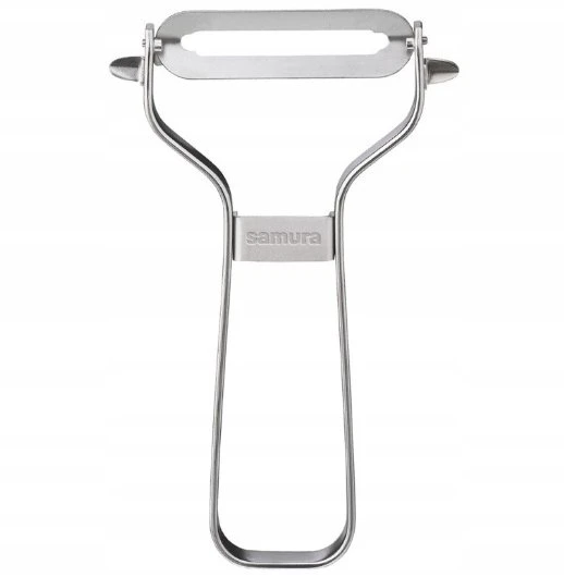 Samura Sharp & Effortless metalinis daržovių skustuvas su tiesiais 61 mm peiliais iš japoniško plieno sidabro