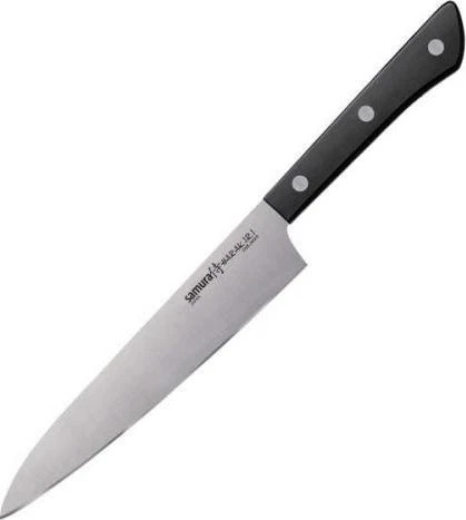 Samura HARAKIRI universalus virtuvinis peilis 6,0"/150mm 59 HRC su juoda rankena
