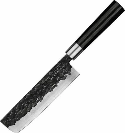 Samura BLACKSMITH universalus virtuvinis peilis Nakiri 6,6"/168mm iš AUS 10 Kaltas plienas 58 HRC