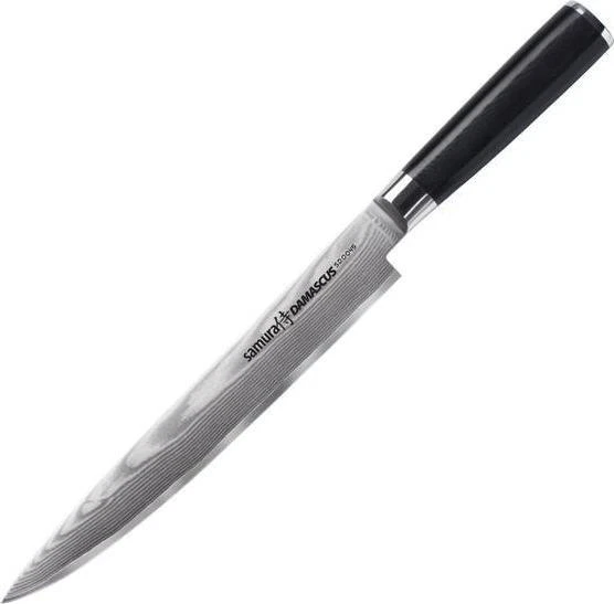 Samura DAMASCUS Universalus virtuvės pjaustymo peilis 230 mm iš AUS 10 Damasko plieno 61 HRC (67 sluoksniai)
