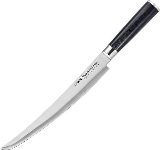 Samura MO-V universalus pjaustymo peilis TANTO 9"/230mm iš AUS 8 japoniško plieno 59 HRC