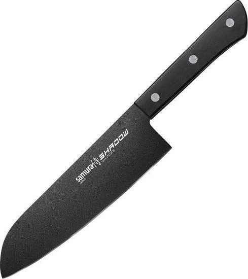 Samura SHADOW Universalus Santoku peilis su juoda nepridegančia danga 7,0"/175mm iš AUS 8 japoniško plieno 59 HRC