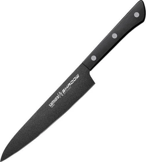 Samura SHADOW Universalus peilis su juoda nepridegančia danga 6,0"/150mm iš AUS 8 Japoniško plieno 59 HRC