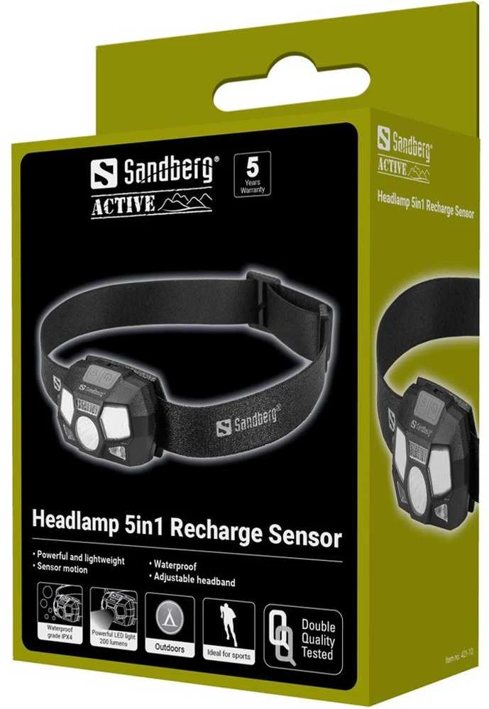 Sandberg Headlamp 5in1 Recharge Sensor