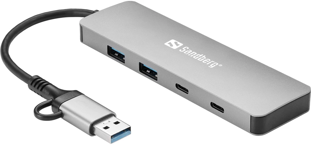 Sandberg USB-C/A iki 2xUSB-A + 2xUSB-C šakotuvas