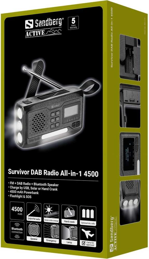Sandberg „Survivor“ DAB radijas „viskas viename 4500“