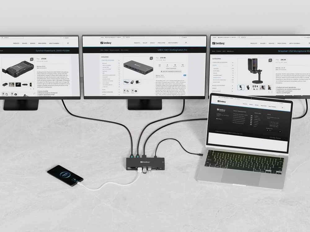 „Sandberg USB-C 13in1 Docking Station Pro“.