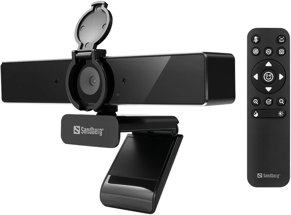 Internetinė kamera Sandberg USB-C/A Webcam Pro Remote 4K Juodas