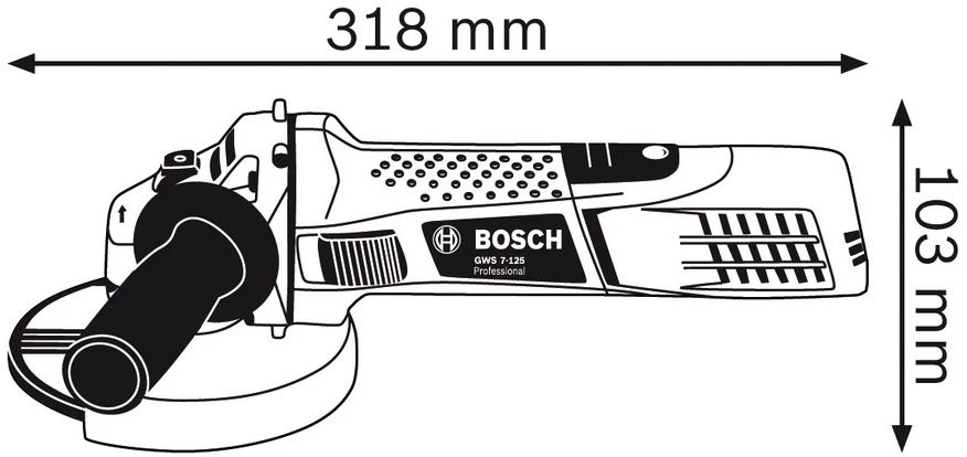 Kampinis šlifuoklis Bosch GWS 7-125 720W