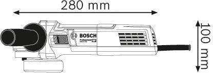 Kampinis šlifuoklis Bosch GWS 9-125 Professional; 900 W