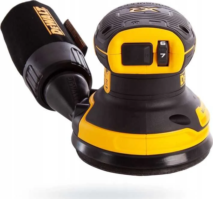 DEWALT akumuliatorinis bešepetėlinis ekscentrinis šlifuoklis DCW210P2 18V 125mm 2x5,0Ah