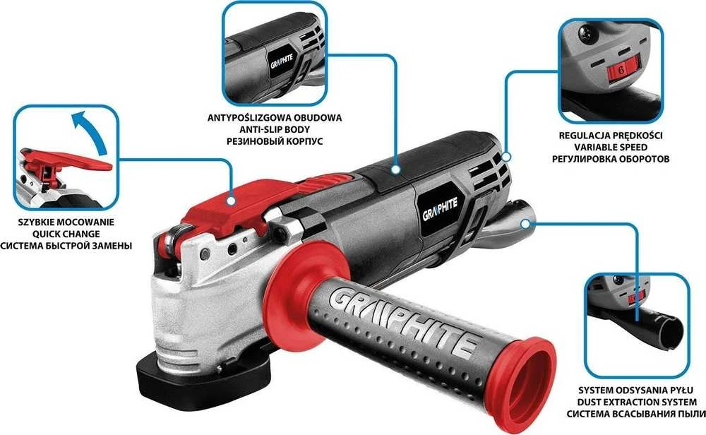 Daugiafunkcis elektrinis įrankis Graphite 59G025; 500 W