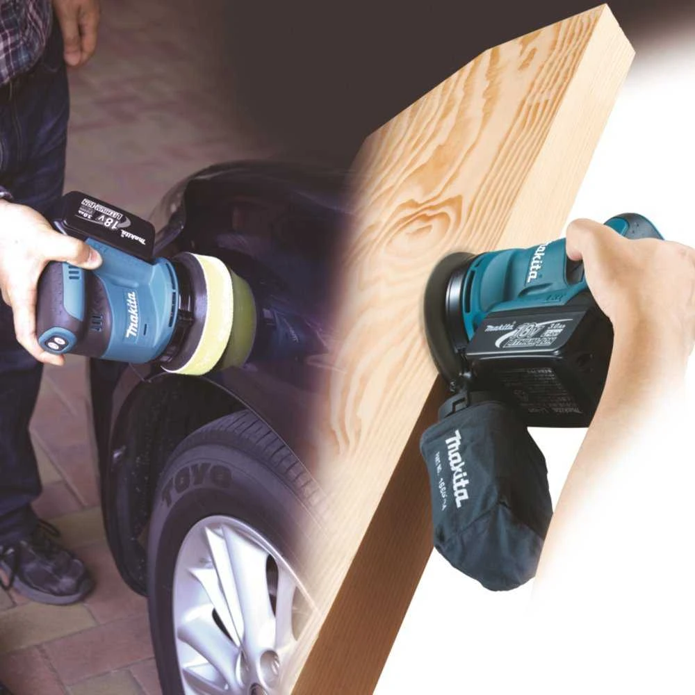 Makita DBO180Z Akumuliatorinis ekscentrinis šlifuoklis 18V, 125mm, Be akumuliatorių ir kroviklio!