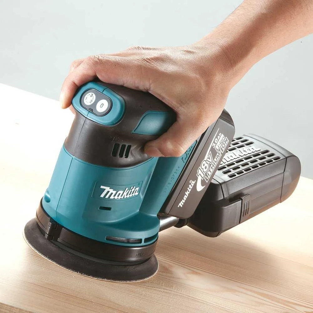 Makita DBO180Z Akumuliatorinis ekscentrinis šlifuoklis 18V, 125mm, Be akumuliatorių ir kroviklio!