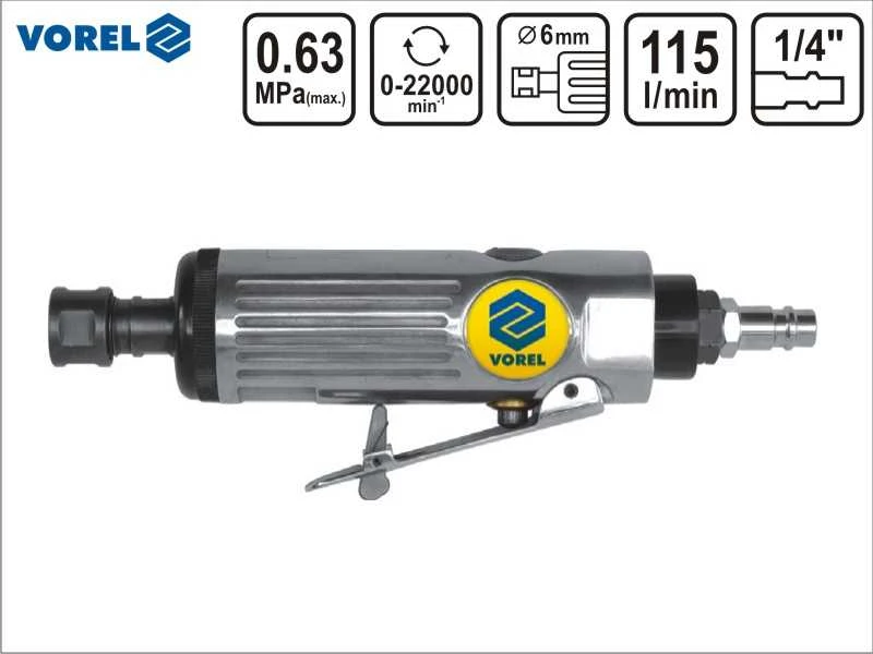 VOREL šlifuoklis tiesinis pneumatinis 6mm 81108