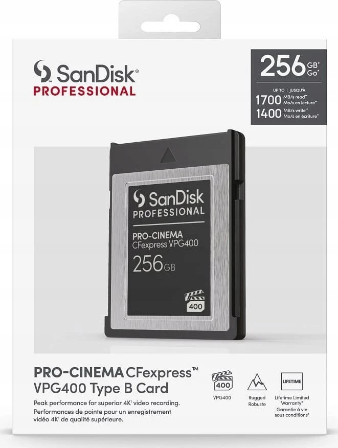 SanDisk Pro Cinema VPG400 CFexpress 256 GB (SDPCVN4-256G-GNANN) atminties kortelė