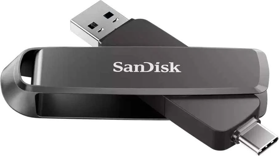 „SanDisk Extreme PRO Dual Drive 2TB“, metalinis dvigubas diskas, 1000/900 MB/s, USB C + A tipo