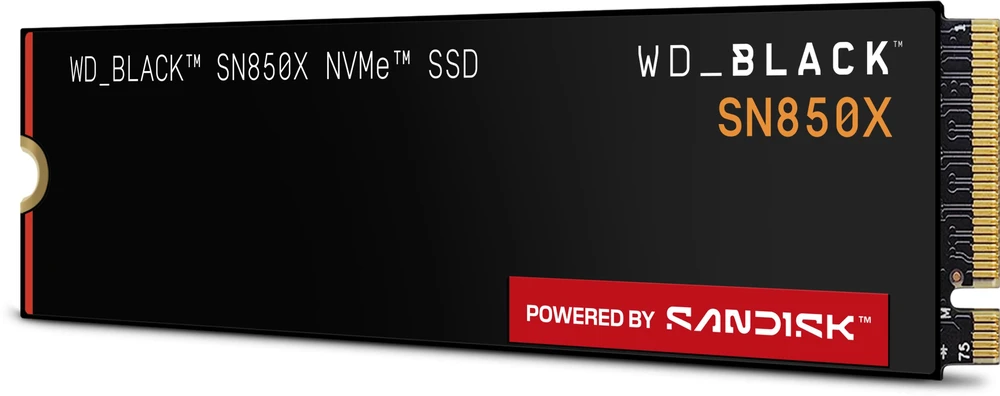 Western Digital WD Juodas 4TB SN850X NVMe SSD diskas, itin greitas, PCIe Gen4 x4, M.2, vidinis, su „SANDISK“ procesoriumi