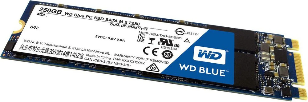 Sandisk Dysk SSD WD Mėlyna 250GB M.2 2280 SATA III (WDS250G1B0B)
