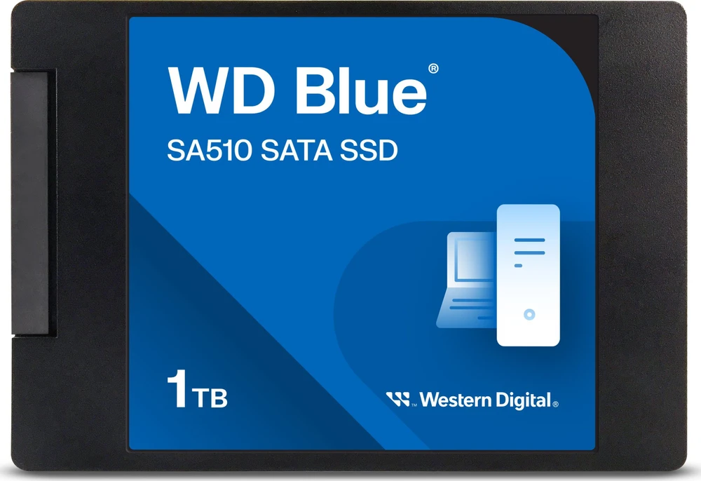 WD Mėlyna SA510 SSD 1TB SATA III 6Gb/s korpusas 2.5" 7mm vidinė vienguba pakuotė, maitinama „SANDISK“
