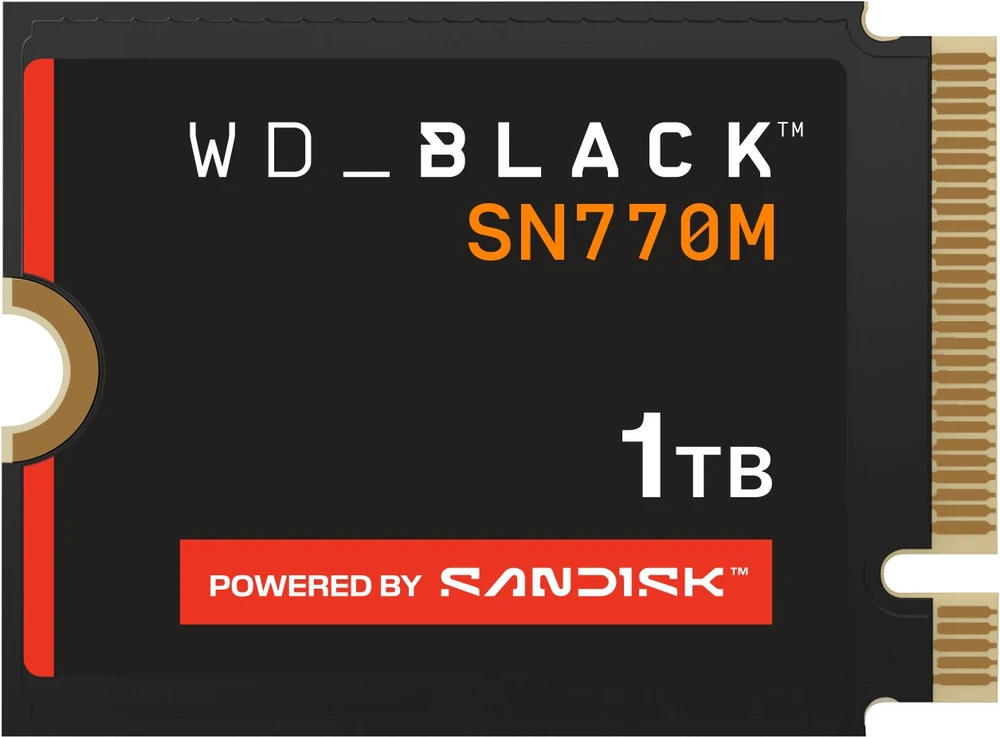 WD Juodas SN770M 1TB M.2 2230 NVMe SSD POWERED BY SANDISK