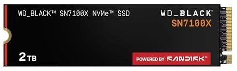 „SanDisk WD_BLACK SN7100X SSD“ – SSD – 2 TB – vidinis – M.2 2280 – PCI Express 5.0 x4 (NVME) (WDBELH0020BBK-WRSN)