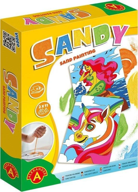 Alexander Smėlio paveikslai - Sandy - undinė, vienaragis