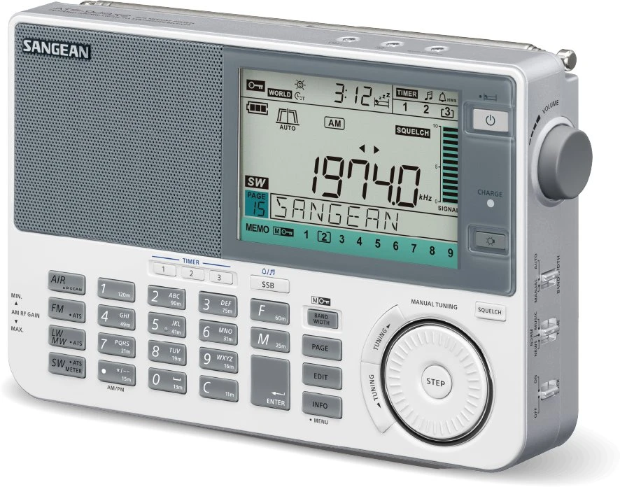 Sangean ATS-909 X2 pasaulinis radijas, baltas