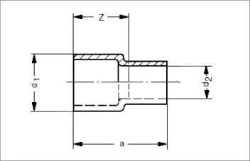 SANHA redukcinis nipelis 5243 varis 42 x 22mm (152434222)