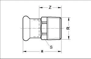 SANHA Purapress pereinamoji mova ZW x GZ 22 mm x 3/4'' (182432234)
