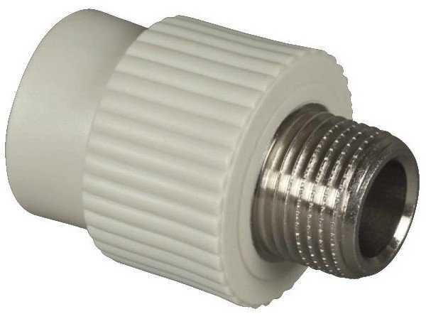 Sanitas Tarpmovė 23.2025A PPR, 20 mmx3/4″ metal. išor. sriegis