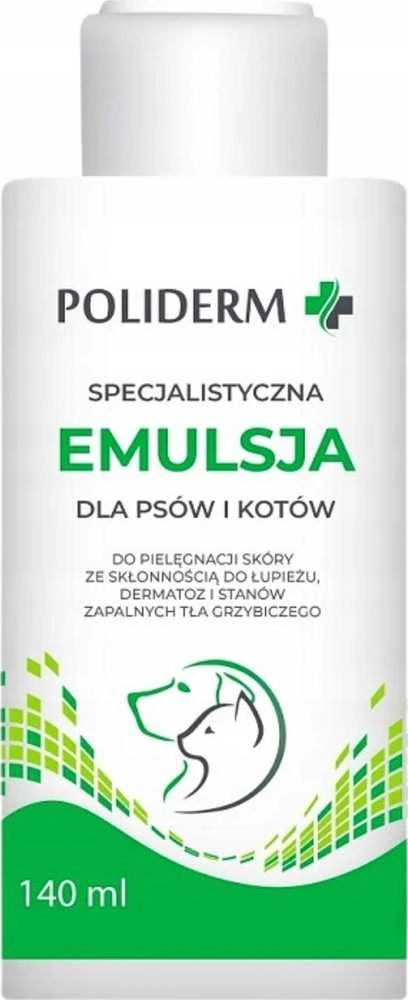 JM SANTE Poliderm - emulsija uždegimams linkusiai odai šunims ir katėms – 140 ml