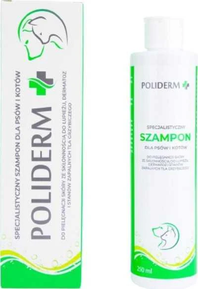 JM SANTE Poliderm - šampūnas nuo pleiskanų šunims ir katėms – 250 ml