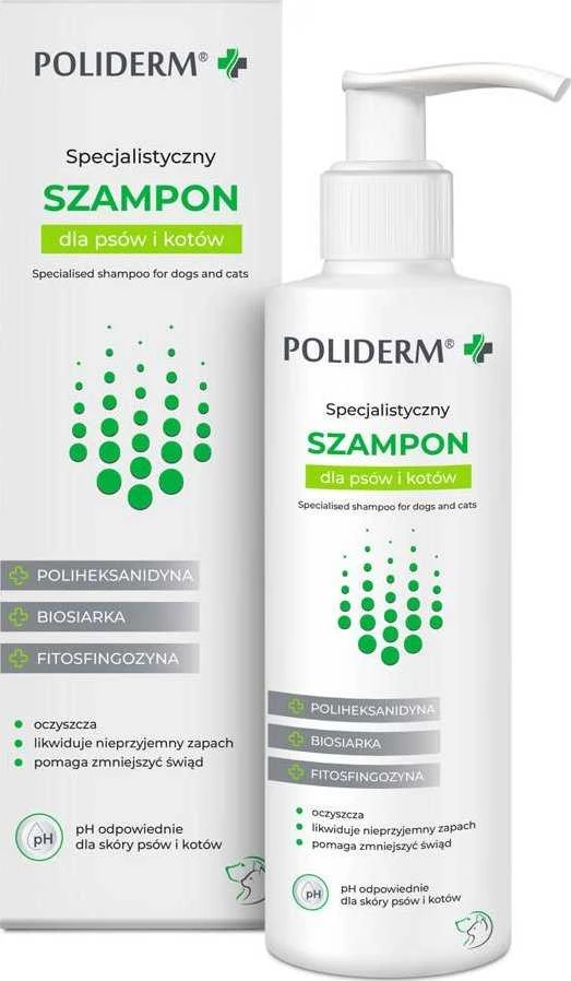 JM SANTE Poliderm - šampūnas nuo pleiskanų šunims ir katėms – 250 ml