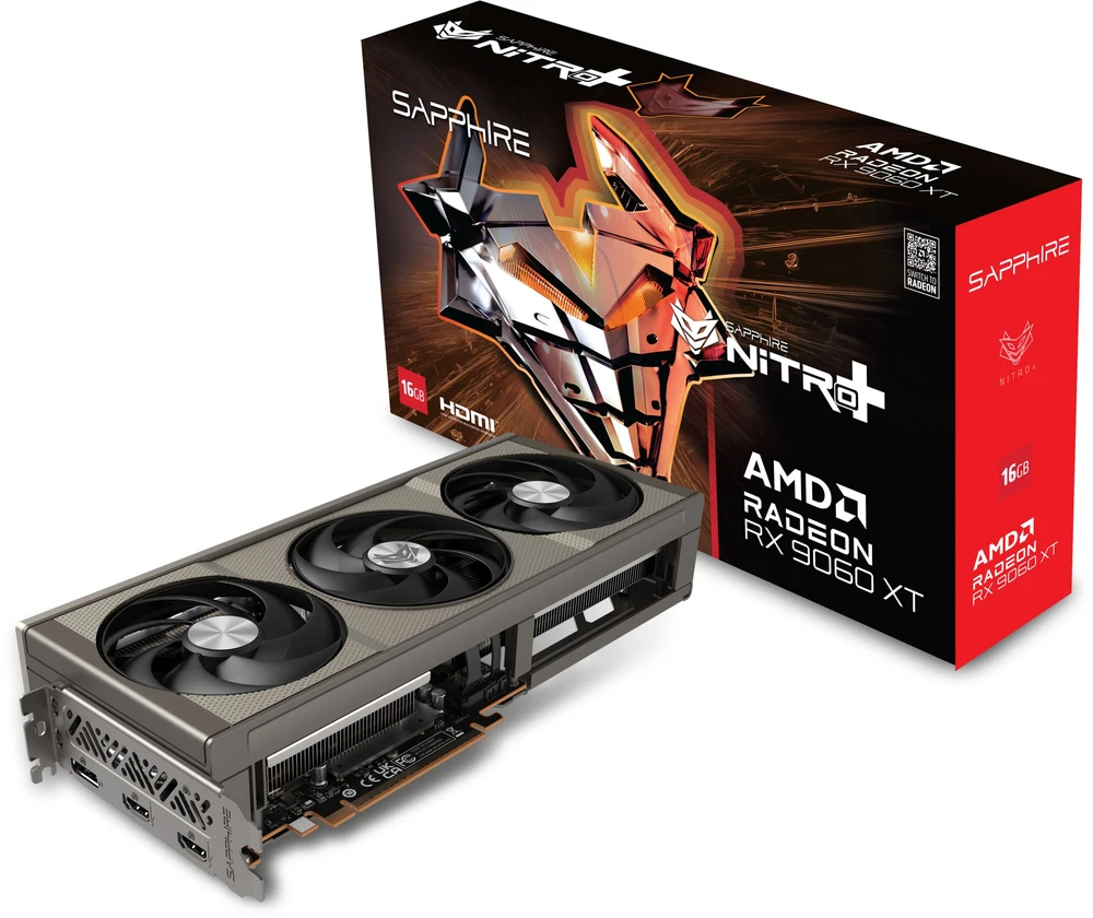 Vaizdo plokštė SAPPHIRE NITRO+ AMD RADEON RX 9060 XT GAMING OC 16GB DUAL HDMI / DP