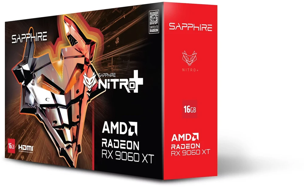 Vaizdo plokštė SAPPHIRE NITRO+ AMD RADEON RX 9060 XT GAMING OC 16GB DUAL HDMI / DP