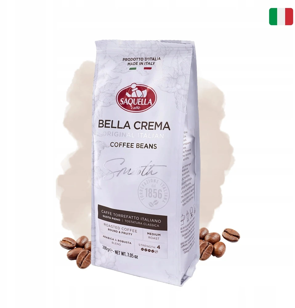 Saquella kavos pupelės SAQUELLA Bella Crema Smooth kava, pupelės, 200 g