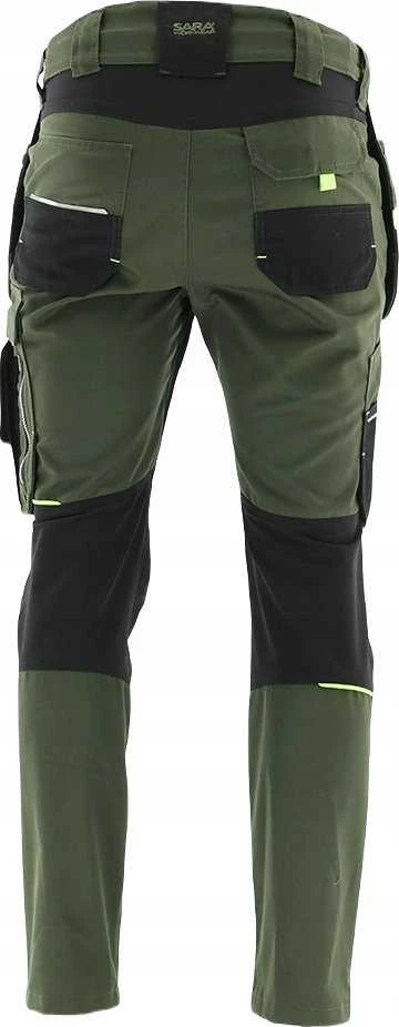Darbo kelnės Sara Workwear Comfort, žalia, XL dydis