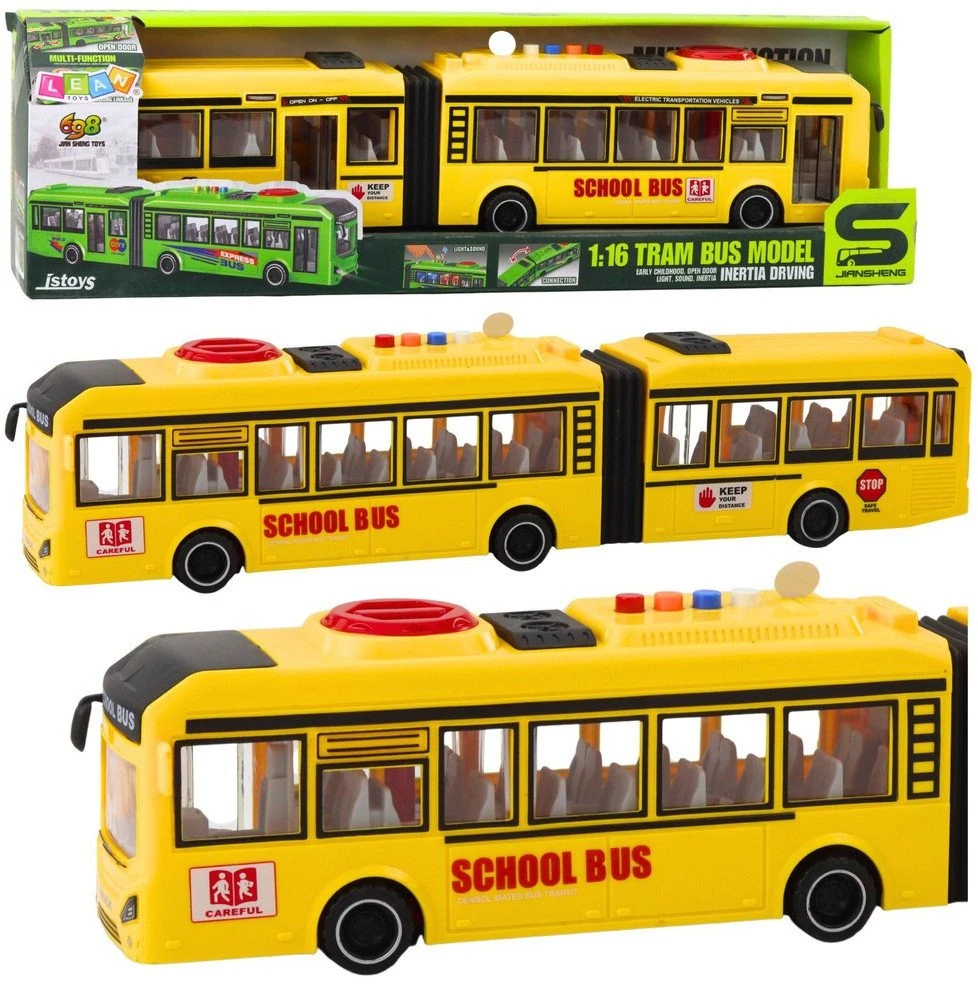 Lean Toys Žaislinis autobusas su šviesomis ir garsais 1:16