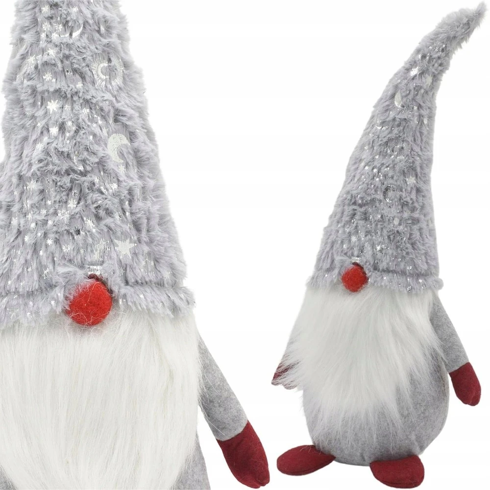 Saska Christmas pilkas dekoratyvinis nykštukas 45 cm