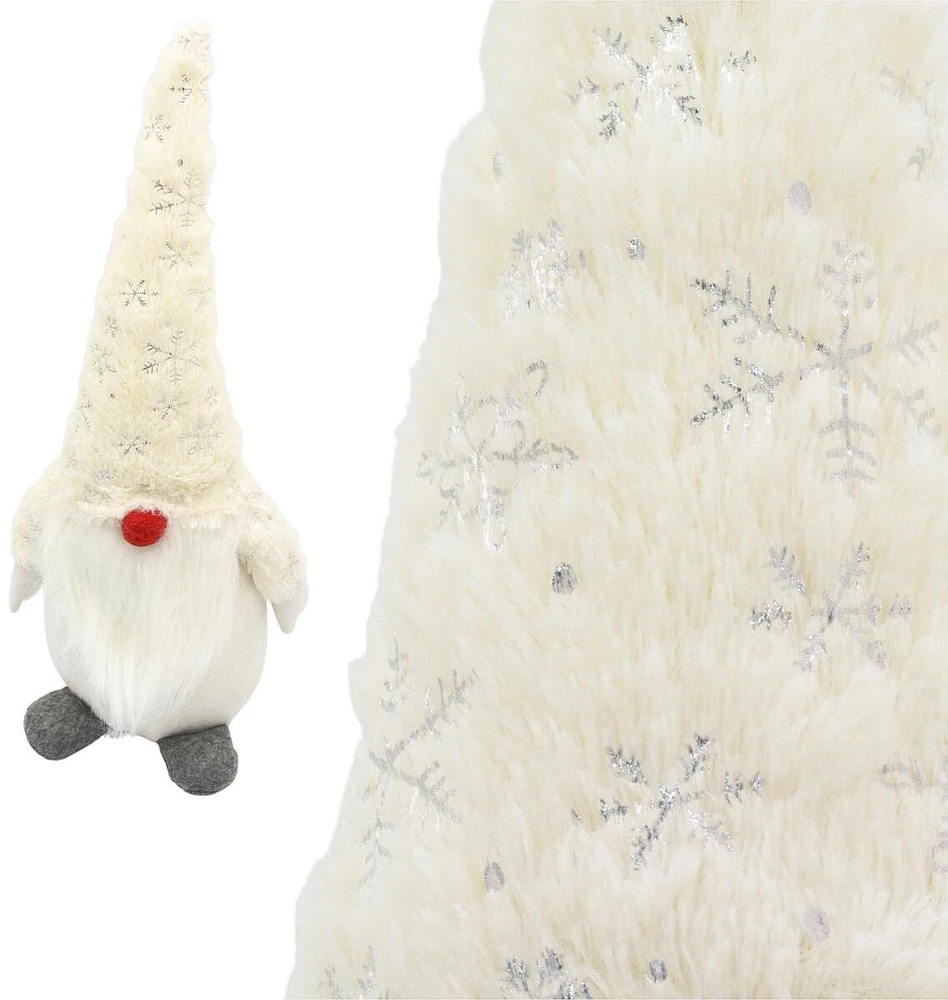 Saska Christmas baltas dekoratyvinis nykštukas 45cm
