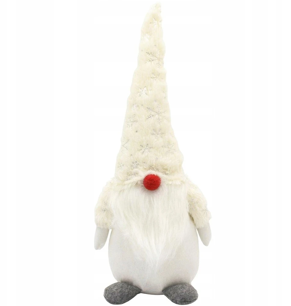 Saska Christmas baltas dekoratyvinis nykštukas 45cm