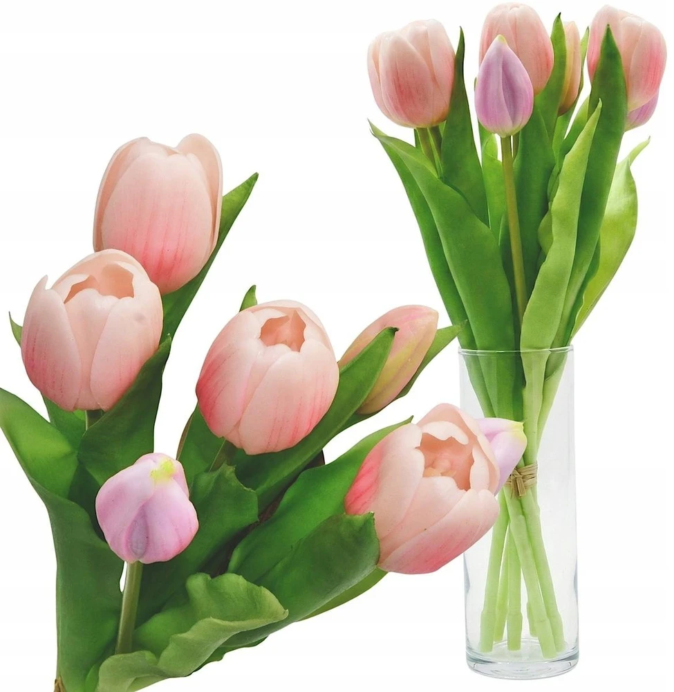 Saska Garden Rožinių tulpių puokštė 31 cm dekoracija