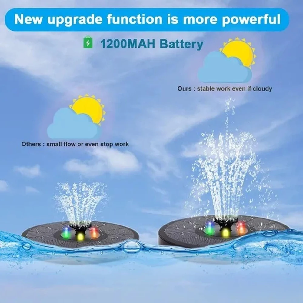 Saska Garden SAULĖS ENERGIJA VEIKIANTIS FONTANO ŠVIESTUVAS TVENKINIUI 5 LED AUTOMATINIS 1046846